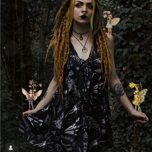 Sabrina Sleeveless Babydoll dress cosmic drifters witchy